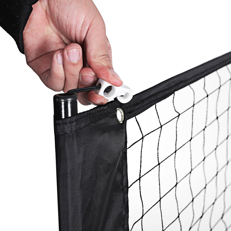 In hoogte verstelbaar badmintonnet met standaard