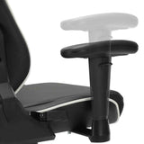 Songmics gaming stoel hoge rug computer stoel racing stoel gewatteerde zitting hoofdsteun en lumbaal kussen verstelbare kantoor studie zwart