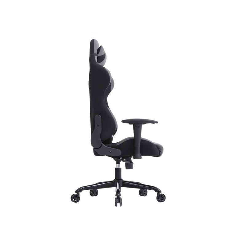 Gaming stoel polyester zwart-grijs