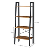 Industrieel design ladderrek 4 planken