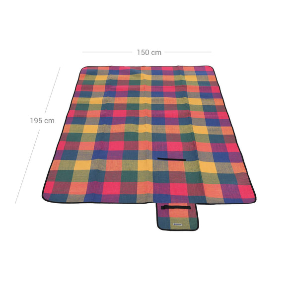 Kleurrijke XL geïsoleerde picknickdeken