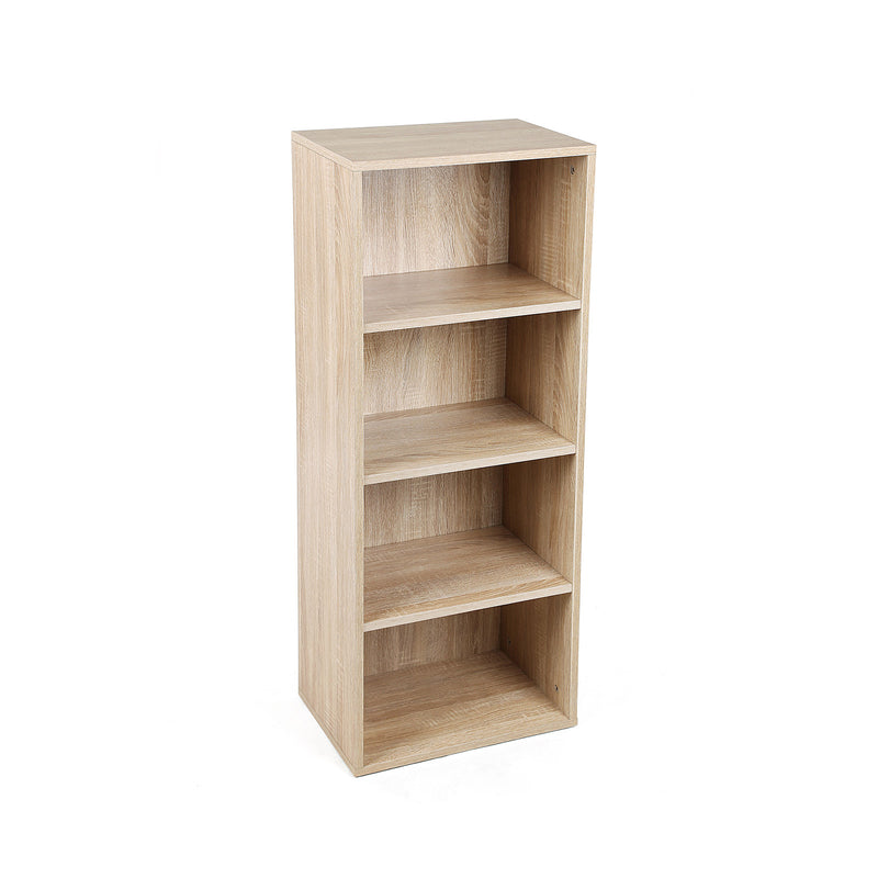 Boekenkast met 4 planken, houtlook