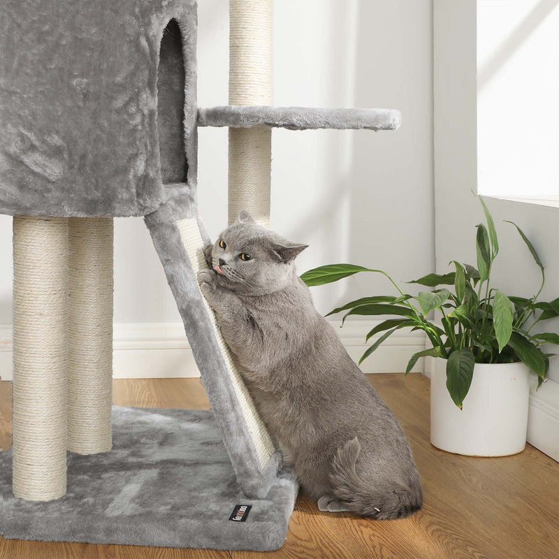 Kattenboom hoge plafondlamp grijs